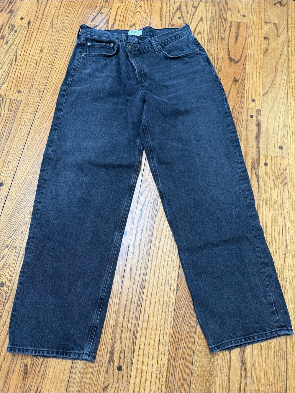 AGOLDE sz 29 Criss Cross Black Denim Jeans - 100% Organic cotton